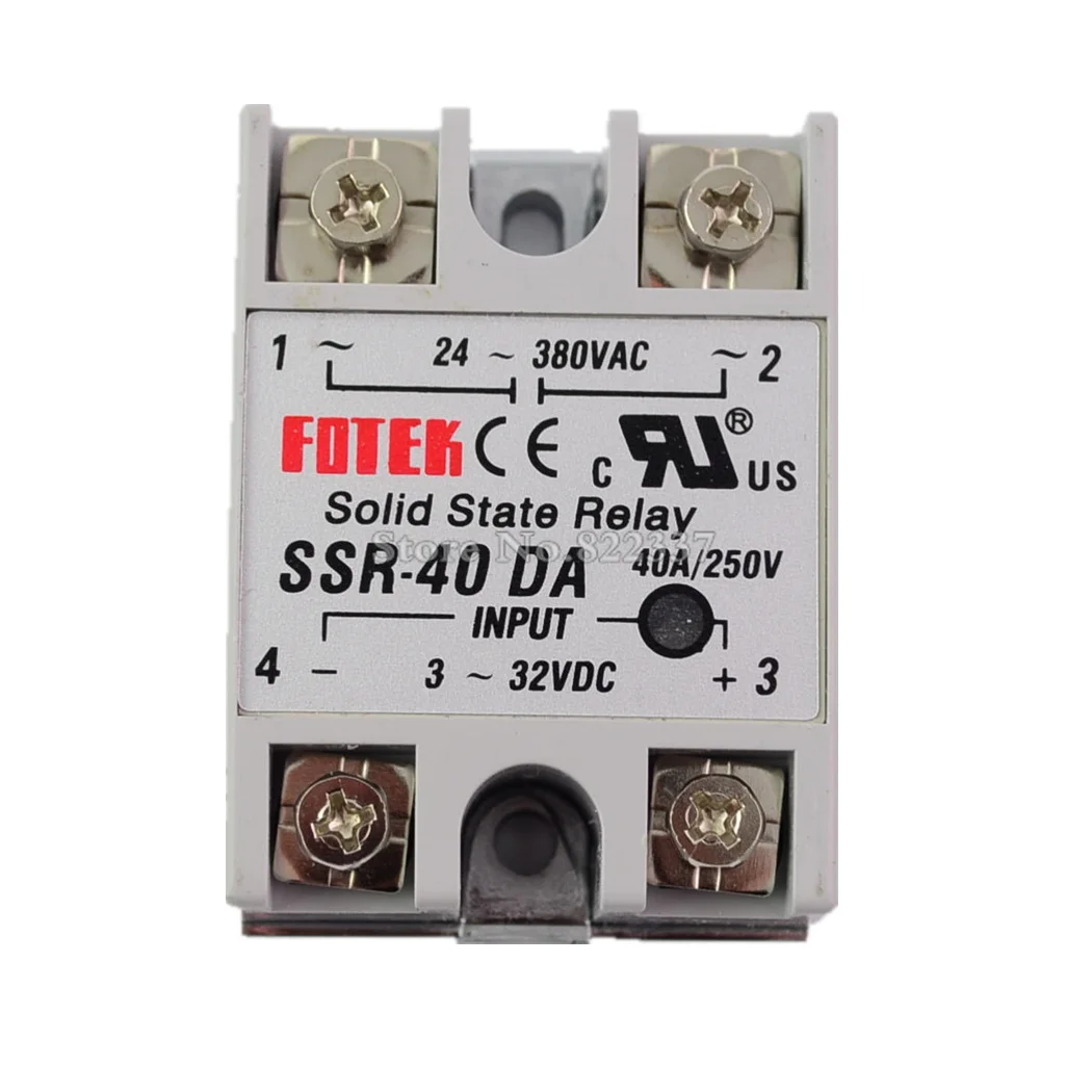 Твердотельные реле SSR-10DA SSR-25DA SSR-40DA 3-32VDC до 24-380 В переменного тока