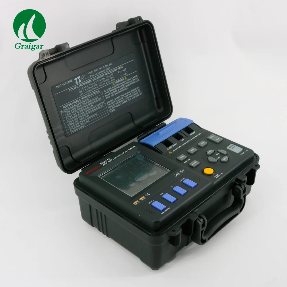 MS5215 цифровой тестер сопротивления изоляции высокого напряжения 5000V 3mA Temp.( 10 70C)