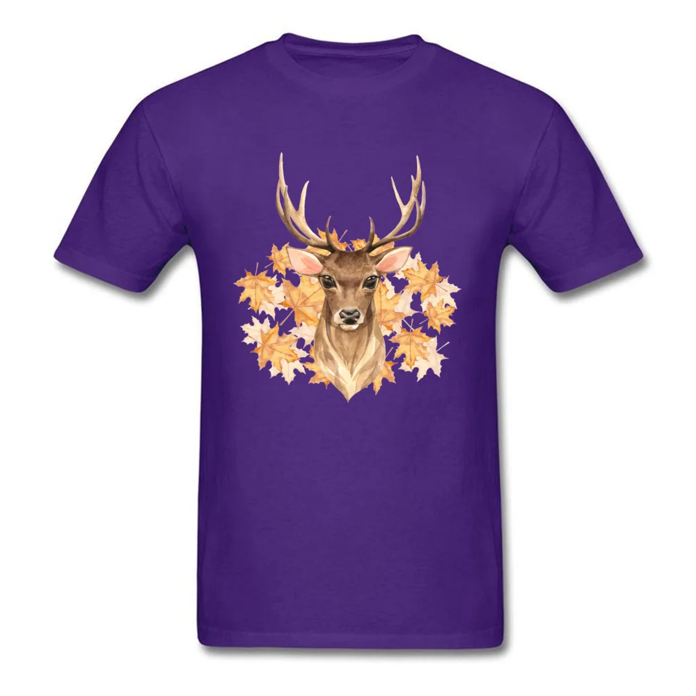 Men's Designer Casual Tops T Shirt O-Neck VALENTINE DAY Cotton T Shirts Normal Short Sleeve Noble deer. Autumn Tops Shirts Noble deer. Autumn purple