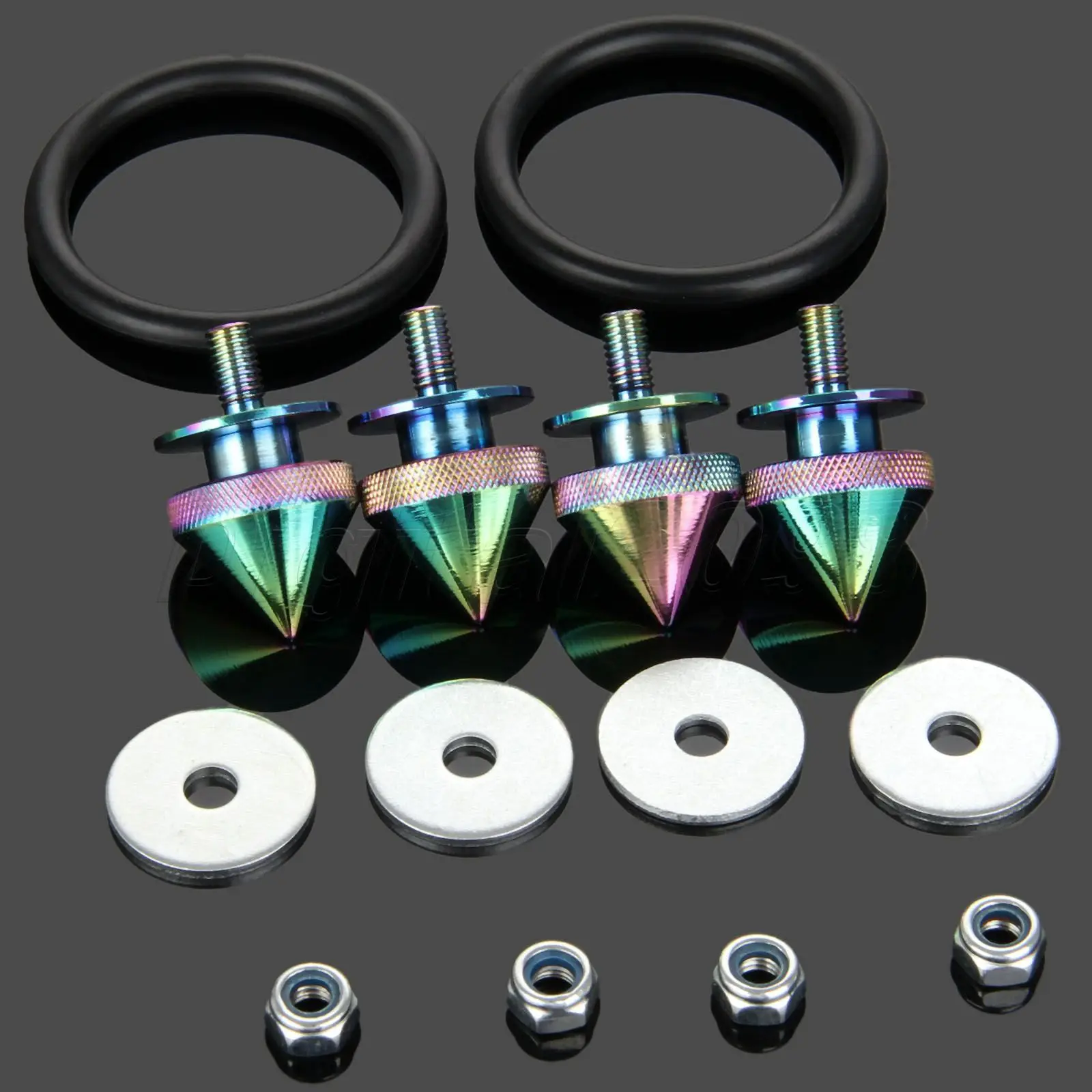 Universal Quick Release Fasteners Kit JDM Aluminum Washer/Nut FOR