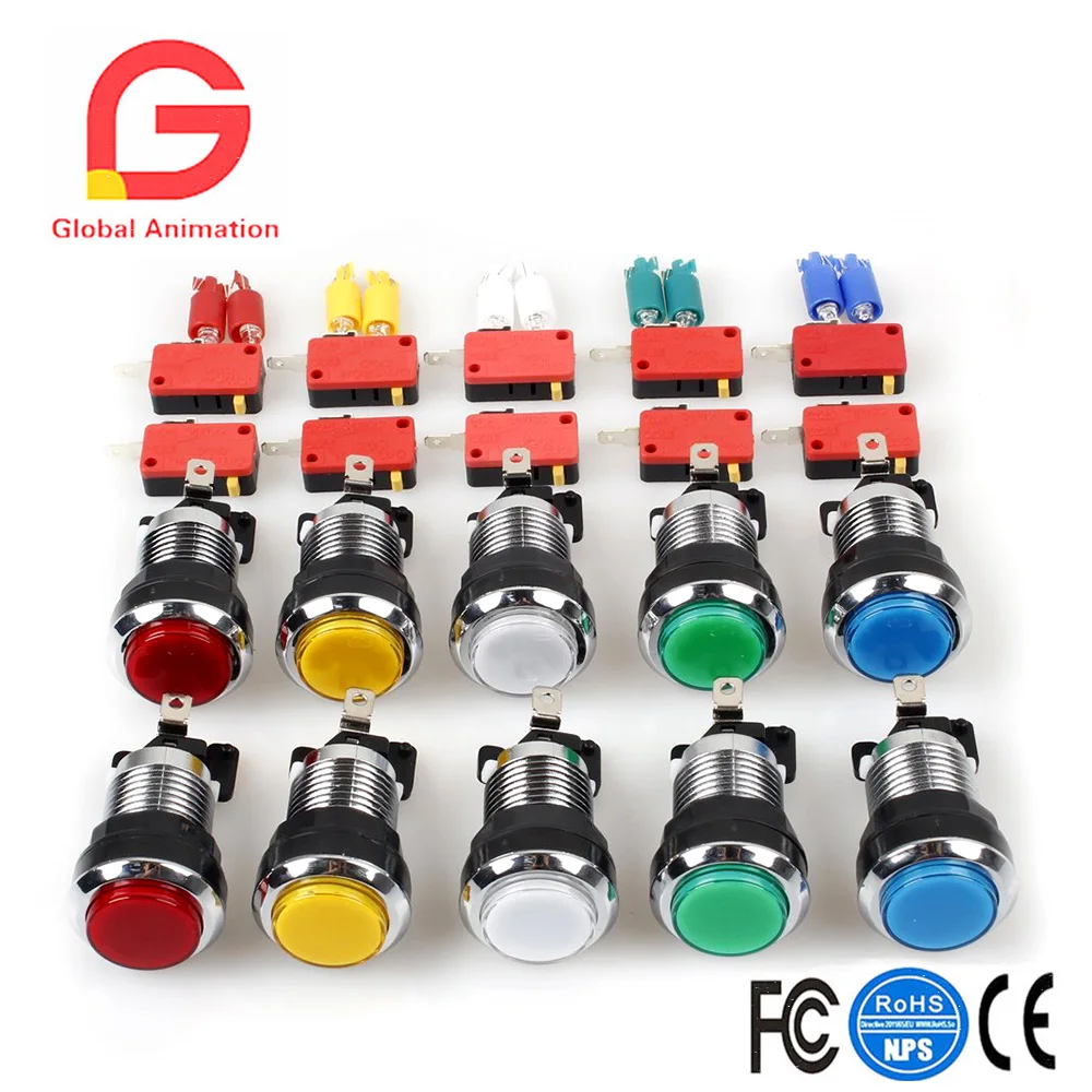 Arcade Contest DIY Cabinet Kits USB Encoder to 8Way Happ style Joystick PC Games + Chrome Plating LED Illuminated Push Button Arcade Contest DIY Cabinet Kits USB Encoder to 8Way Happ style Joystick PC Games + Chrome Plating LED Illuminated Push Button