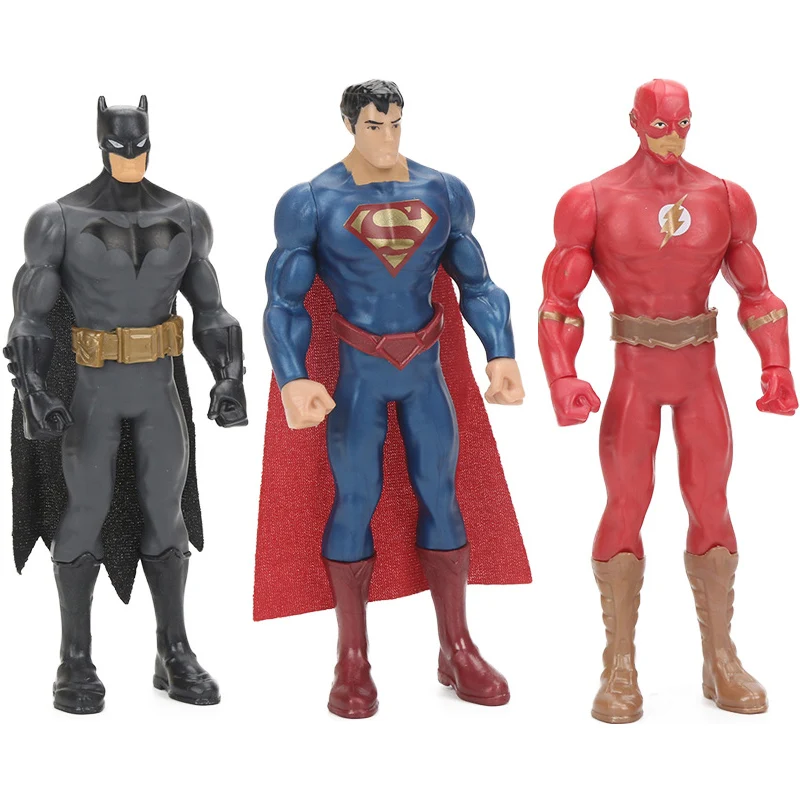 Коробка 15 см комиксы игрушки Лига Справедливости фигурка флэш Бэтмен Супермен ПВХ Фигурки Коллекция игрушек модель куклы