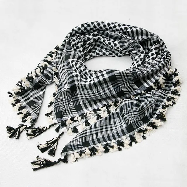 Image result for black and white scarf arab