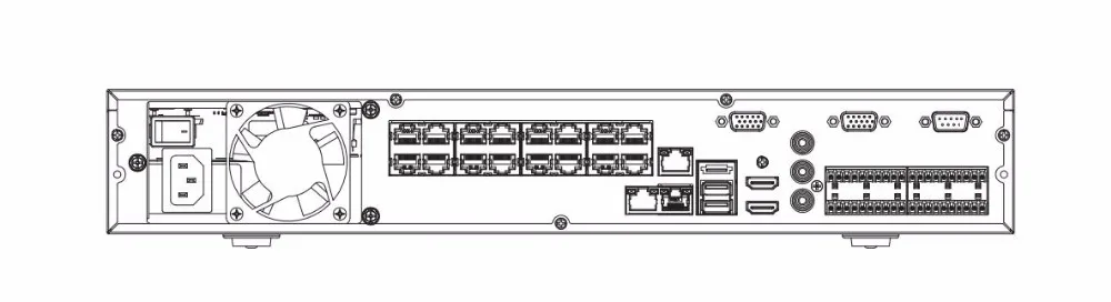 Сетевой видеорегистратор Dahua 4K H.265 NVR 16CH 32CH 64CH NVR5416-16P-4KS2E NVR5432-16P-4KS2E NVR5464-16P-4KS2E 16PoE до 12MP Max 320 Мбит/с