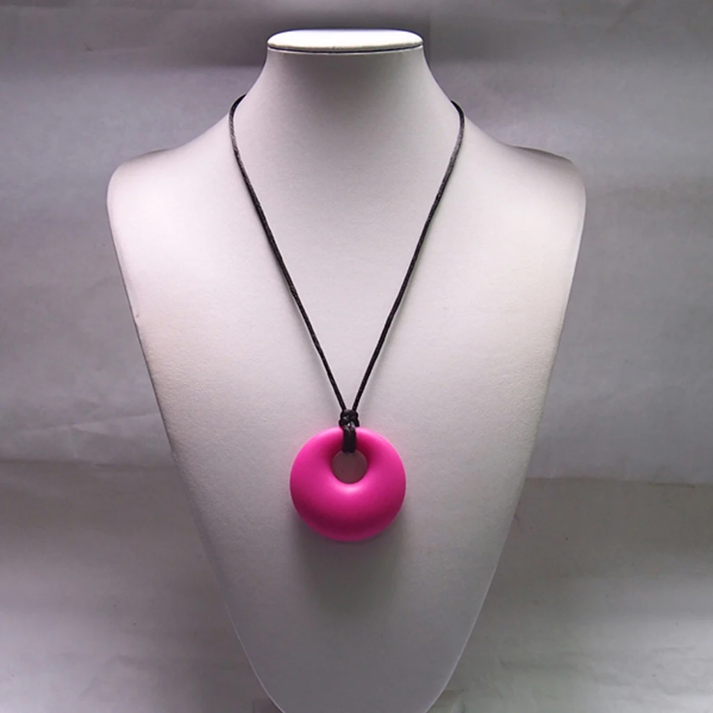 Silicone Teething Nursing Breastfeeding Necklace Chewing for Infant Toddlers Baby Teether Soother Toy 9Colors