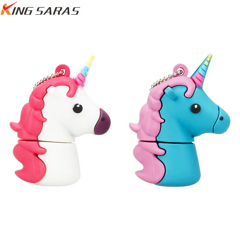 cartoon Unicorn series usb flash drive 2.0 4gb 8gb pendrive 16gb pen drive 32gb 64gb 128gb cute horse real capacity U stick gift