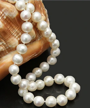 

Attractive 10-11mm white natural freshwater cultured pearl necklace Factory Wholesale price Women Gift word Jewelry