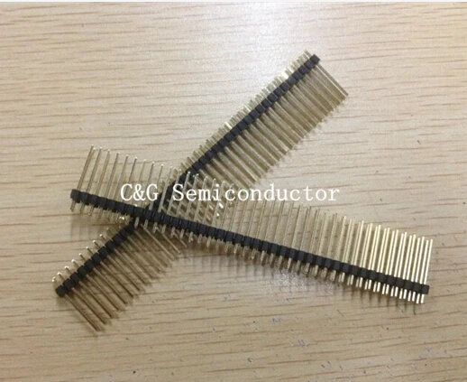 

10pcs 2*40 80Pin 2.54mm Pitch 19mm Double row Male 2x40pin Gold-plated 2.54 mm