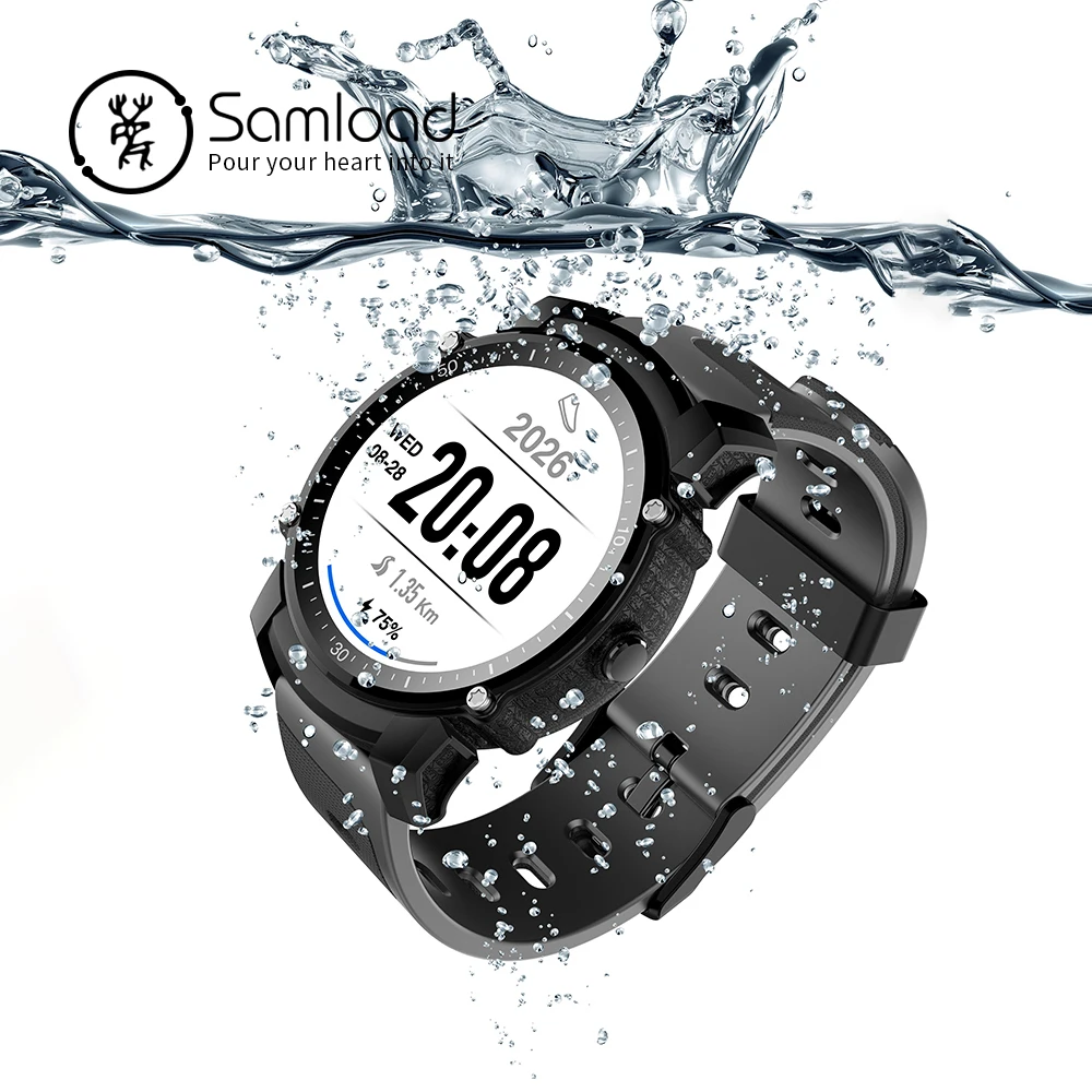 

Samload Fs08 Sports Smart Watch Adult Bluetooth Waterproof Wristban GPS Heart Rate Tracker Pedometer For APPLE iPhone5 6 Xiaomi