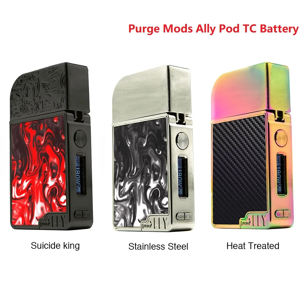 

Heavengifts Purge Mods Ally Pod TC Battery 950mAh Vape Mod w/ Advanced TC/VW/VV Modes & 0.69 inch OLED Screen Vs Suorin Air Plus