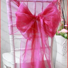 No.74 Малиново-свадебный из органзы цвета фуксия чехлы на стулья/стул шапки/крепежная створка стула для свадебного мероприятия и вечерние& Home& украшение для банкета ткани