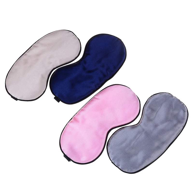

1pc Supple Eye Shade Silk Sleep Mask Portable Travel Eyepatch Breathable Rest Blindfold Eye Cover Night Sleeping Party Mask