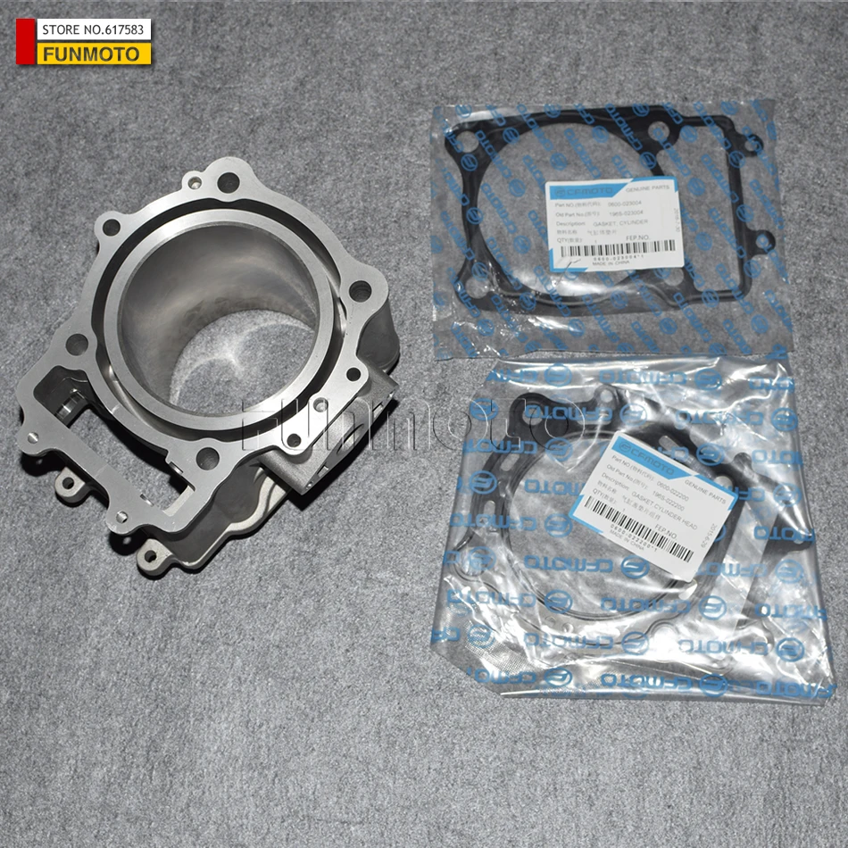 

CYLINDER BODY AND UPPER AND LOWER GASKETS SUIT FOR CFMOTO/CF196S/CFZ6/CFX6 PARTS CODE IS 0600-023100/0600-023004/0600-022200