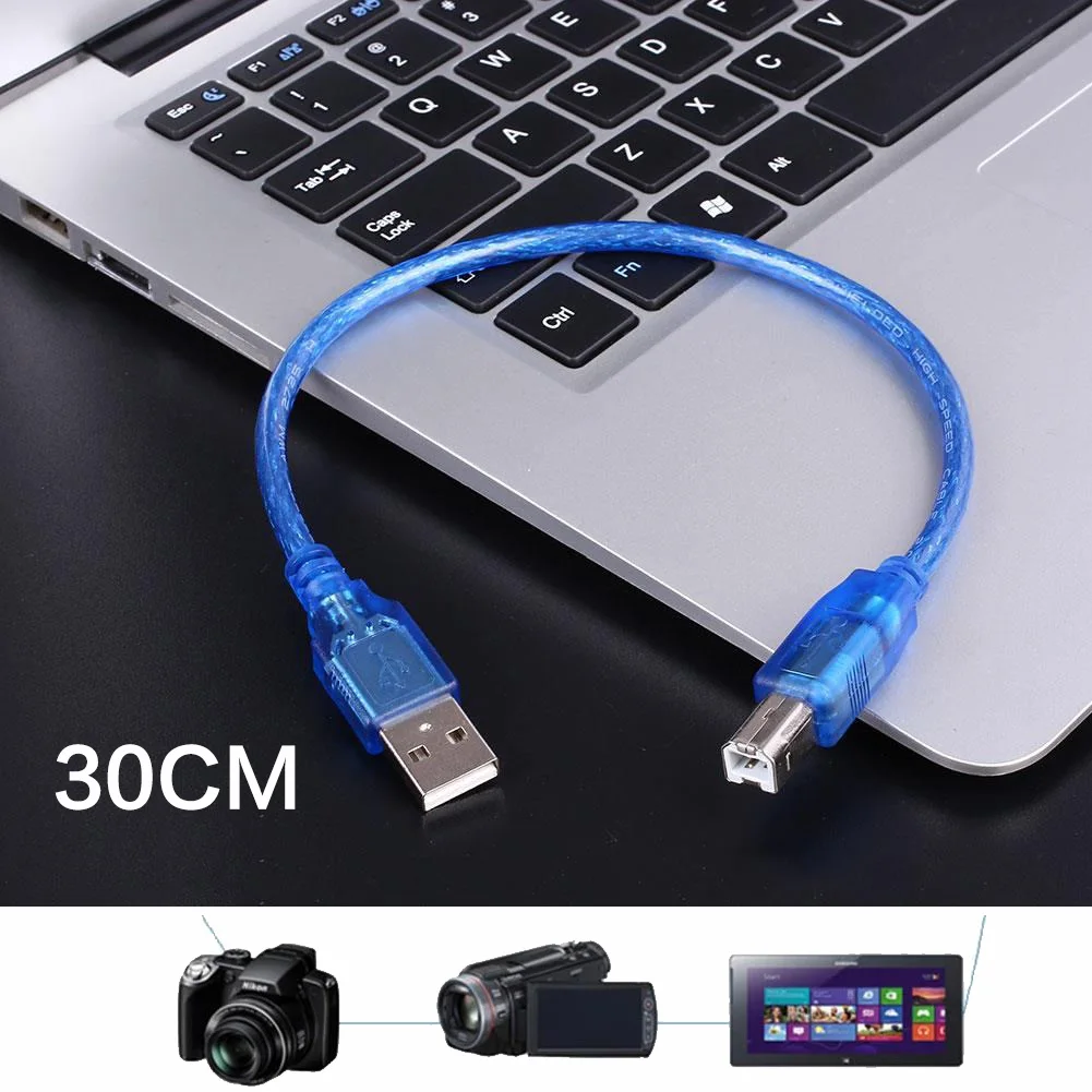 

USB 2.0 Type A Male to B Male Printer Cable Cord Lead 30CM For PC Laptop