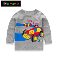 27 детская брендовая одежда рубашка для мальчиков и девочек с длинным рукавом Осенняя детская одежда футболки в школу Повседневное изображениями животных