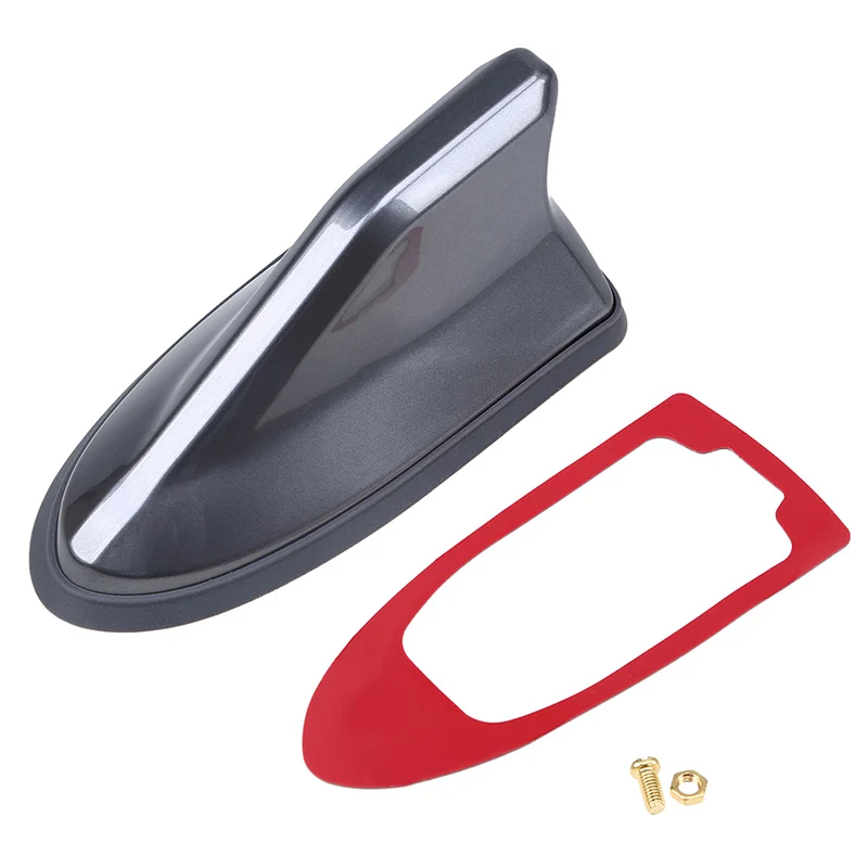 POSSBAY Universal FM Signal Amplifier Car Radio Aerials Shark Fin Antenna Car Roof Decoration Auto Side Replacement