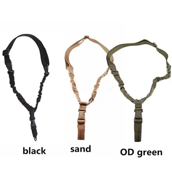 

High Quality Tactical One Point Bungee Gun Sling Nylon Single point Rifle Sling with Side-release buckle