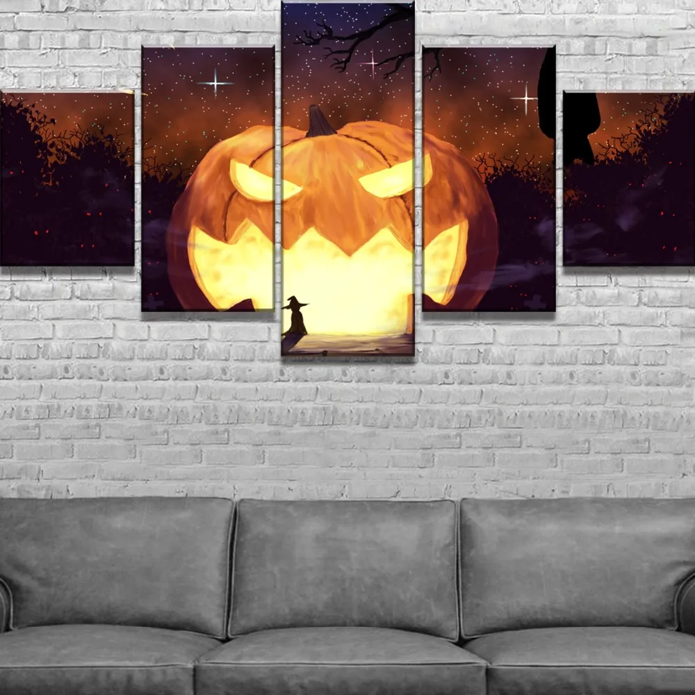 

Pumpkin Landscape 5 Pieces Home Decor Wall Decor Canvas Wall Art Home Decor For Living Room Paintings on Canvas Wall Art for