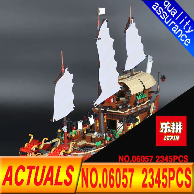 

Lepin 06057 pirates of the caribbean 2455pcs Ninja Final Fight Of Destiny's Bounty Building Block Compatible 70618 legoing