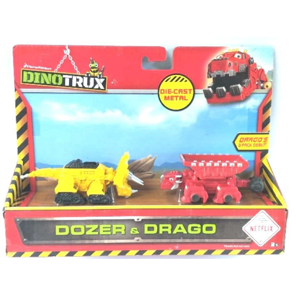 Автомобиль игрушечный Dinotrux бульдозер и Драго динозавр модели динозавров детский