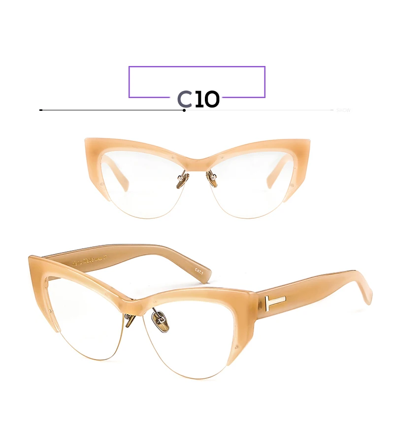 SORVINO ретро солнцезащитные очки "кошачий глаз" без оправы-Женские брендовые современные дизайнерские 90s Прозрачные коричневые очки желтые очки оттенки SP17