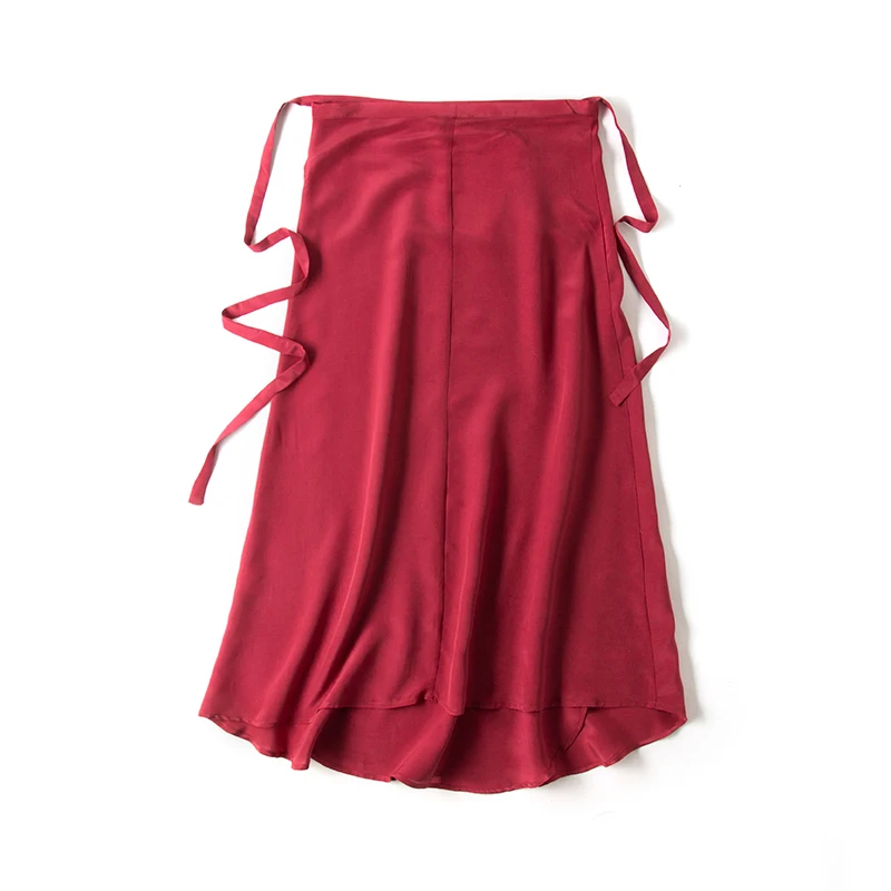 Цельная юбка из натурального шелка шелк тутового шелка женские летние трапециевидные юбки