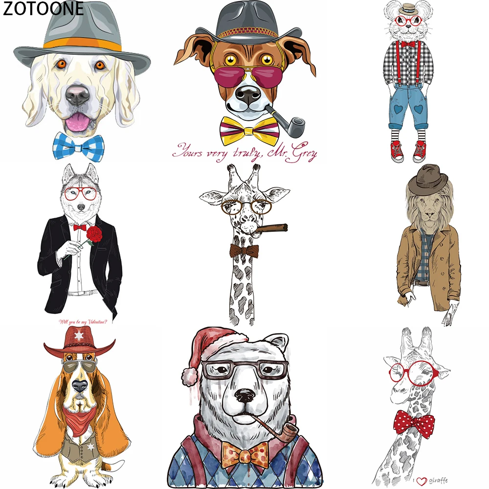 

ZOTOONE Carton Animals Patch for Clothing Iron on Transfer Patches for Clothes Heat Transfer Applique on Garment Thermal Press E