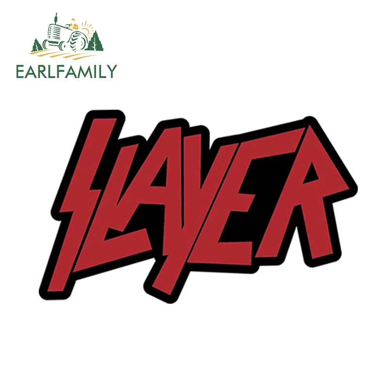 

EARLFAMILY 13cm x 7.9cm SLAYER Vinyl Sticker Decal Thrash Metal Vinyl Bumper Rearview Mirror Side Decal DIY Car Styling