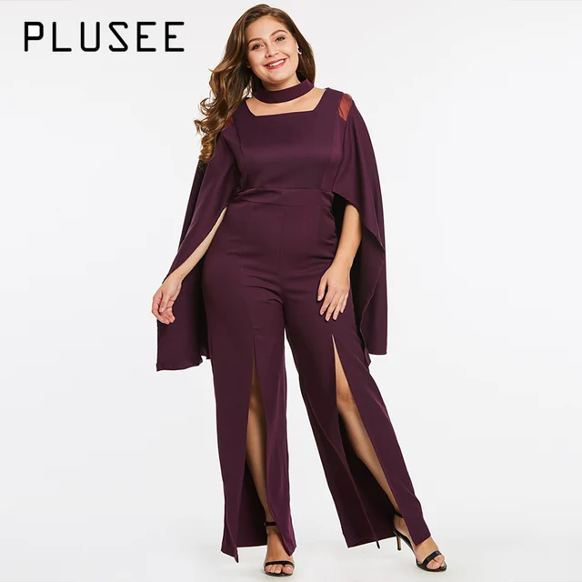 purple jumpsuit with sleeves