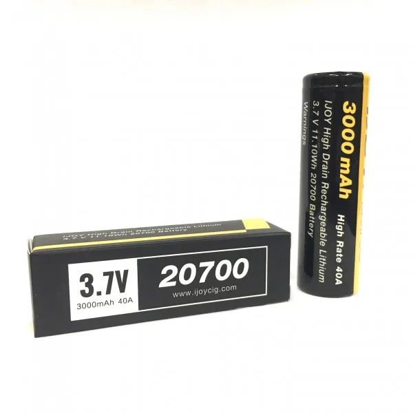 

2pcs/pack Original IJOY 20700 3000mAh 40A Rechargeable Battery compatible with 20700 regulated and mechanical MOD