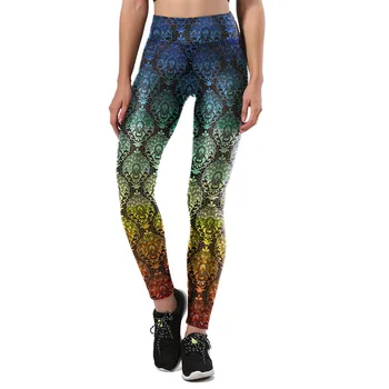 

Golden Mandala Print Sport Leggings Women Leggins Slim Fitness Leggings Running Gym High Waist Elastic Workout Leggings