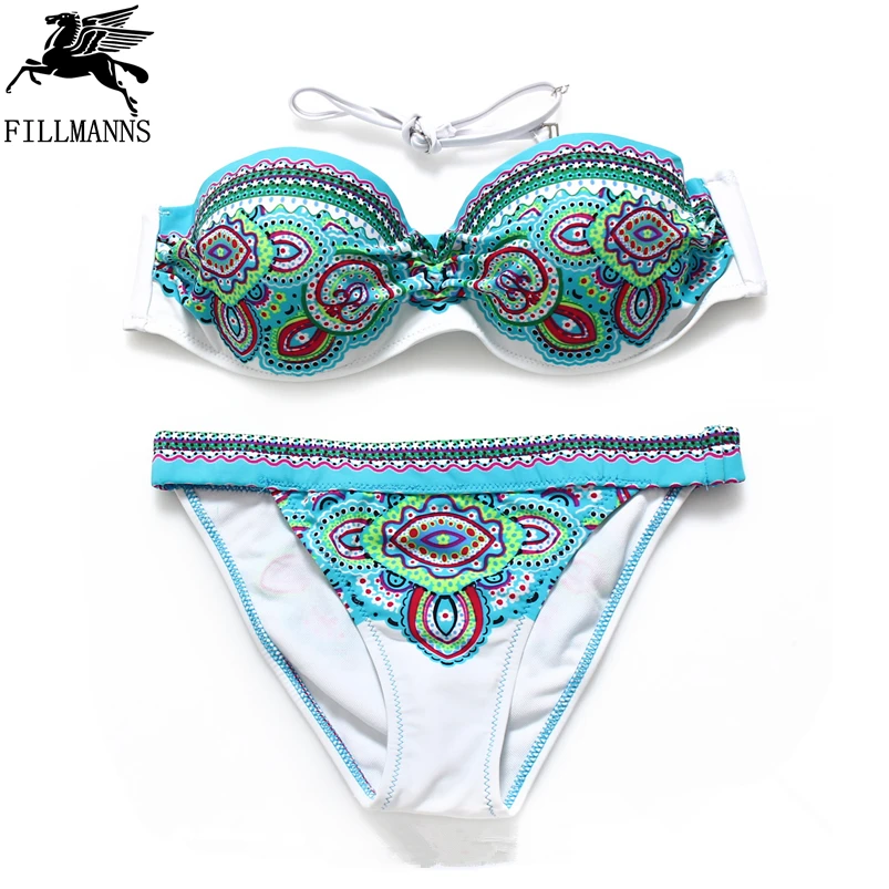 

Swimwear 2017 Top print Push Up Bikini Sexy Bikini Set Brazilian Bikinis Women Bathing suit Swimsuit Plus Size Swimwear