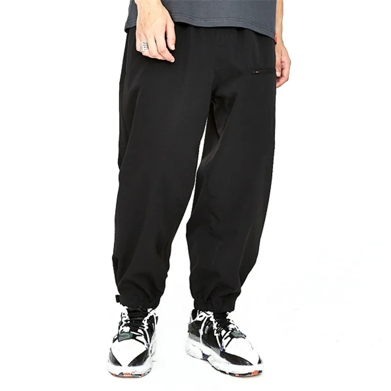 Men Streetwear Hip Hop Fashion Casual Pants Wide Leg Trouser Male