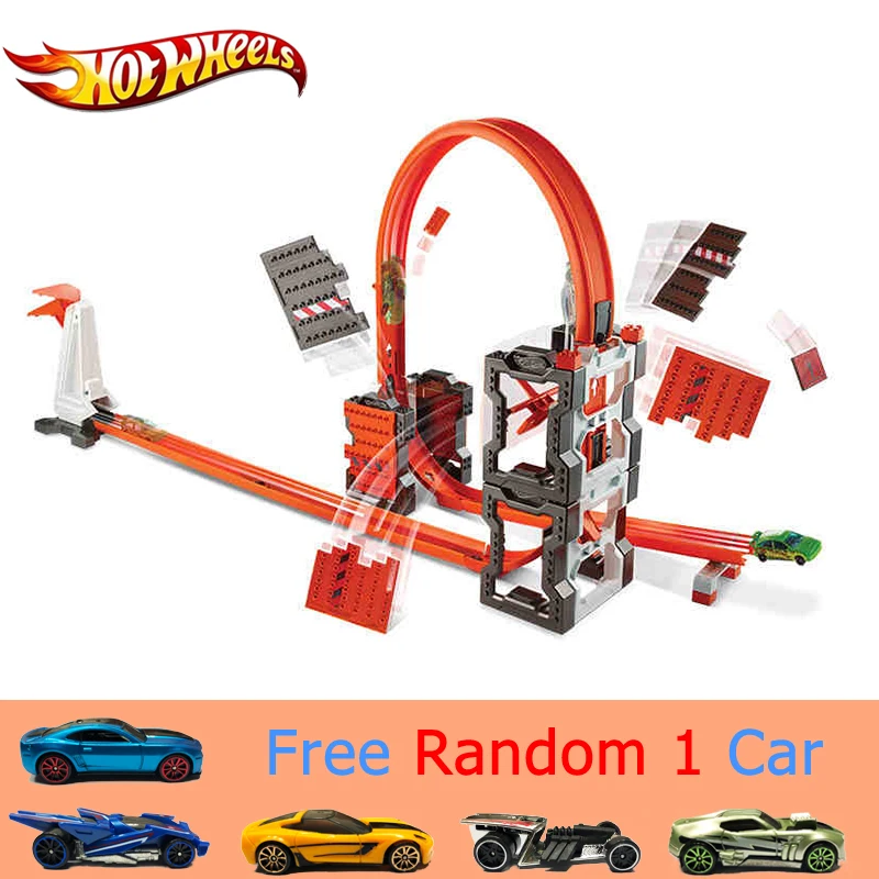 Новинка 2017 автомобильный трек Hot Wheels строительная модель Hotwheels DWW96
