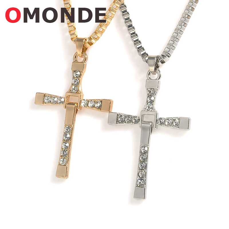 

Movie Same Mode Golden Silvery Color Jesus Cross Metal Pendant Necklace for Men Women Fashion Kolye Jewelry