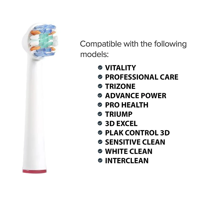 1202 2packs Electric Toothbrush Heads Compatible for Oral Hygiene B Vitality D012 Pro 1000 Pro Health free shipping