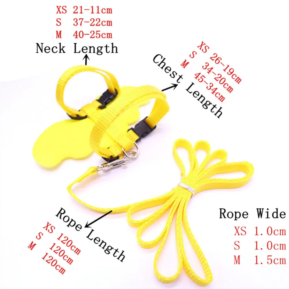 Милый ангел крыло маленькая собака кошка шлейка и поводок набор регулируемые ремни для щенка нейлоновый ошейник-Воротник поводок для домашних животных поводок для ходьбы для кошек