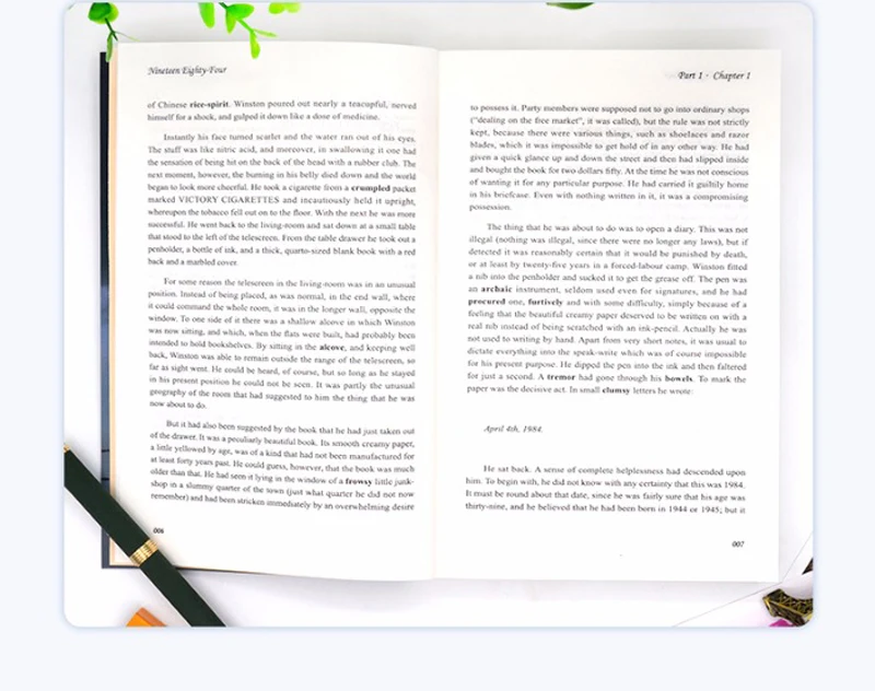 Livro de Romance Orwell com a Versão Original sem Exclusão dos Famosos Genuíno Inglês George Livros Mundialmente Famosos Studen 1984 6 orwell com a versão original sem exclusão
