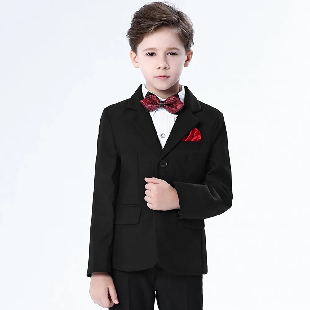 4 предмета, модные детские деловые костюмы для мальчиков, пиджак+ штаны+ галстук-бабочка+ рубашка, костюм для свадьбы, вечерние костюмы, menino