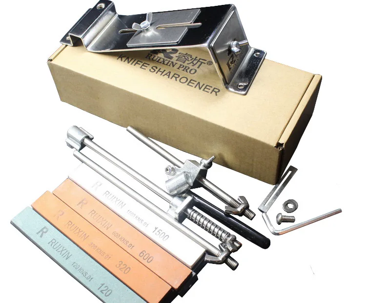 stainless steel Electroplating process cooking tools knife sharpener system 4pcs sharpening stone apex edge pro