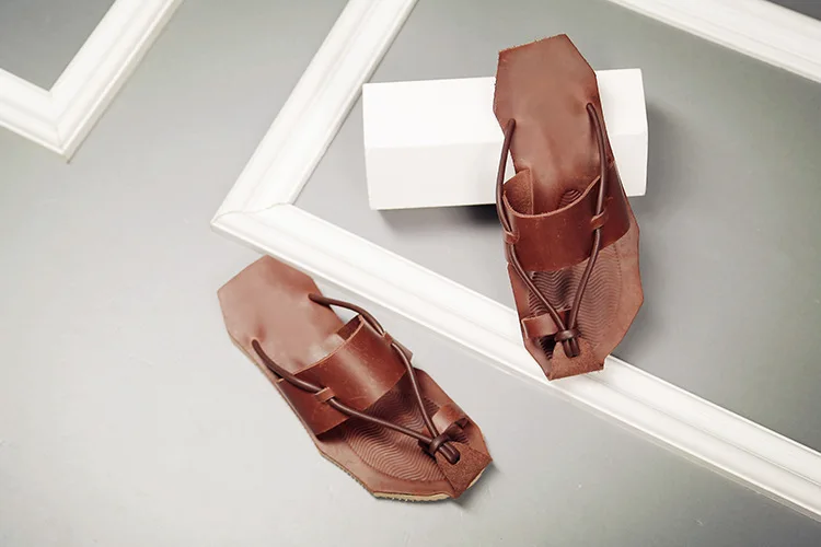 Careaymade/Новинка года; летние мужские сандалии из натуральной кожи; пляжная обувь ручной работы; повседневная обувь; Ретро тапочки в стиле Дзен; 2 цвета