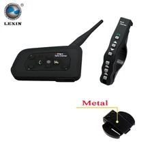 1 unids Lexin A4 BT Bluetooth de La Motocicleta Intercom Interphone con Mando a distancia para 4 Riders 1200 M Intercomunicador moto