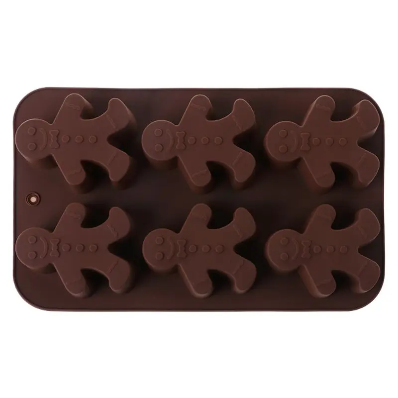 

Silicone Mold Gingerbread Man Fondant Cake Chocolate Sugarcraft Baking Mould DIY
