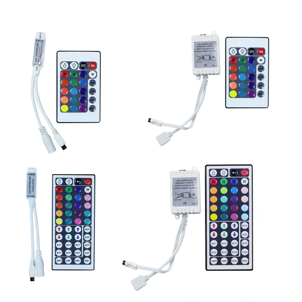 #Best DC12V 24key 44 key RGB IR Remote Controller For 2835 5050 RGB LED Strip Light Mini 24Keys Dual 44Keys