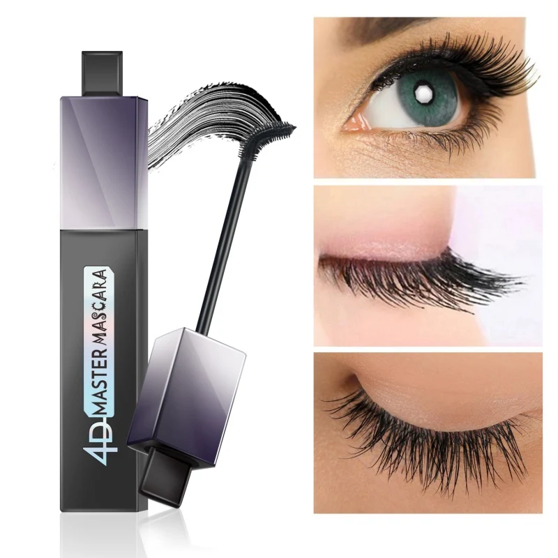 

Fashion 4D Silk Fiber Eyelashes Lengthening Mascara Waterproof Long Lasting Lash Black Eyelashes Extension Make up Mascara