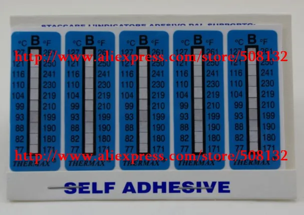 

TMC 10 strips THERMAX Temperature Label 10 Level Range B