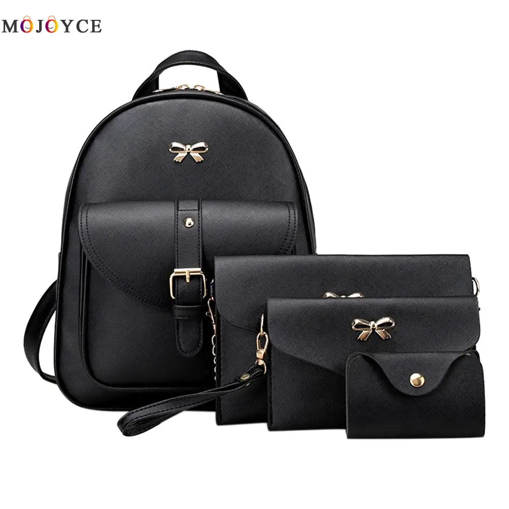 MOJOCE black gray pink girl backpack students shoulder bag female clutch bag teenage girls female