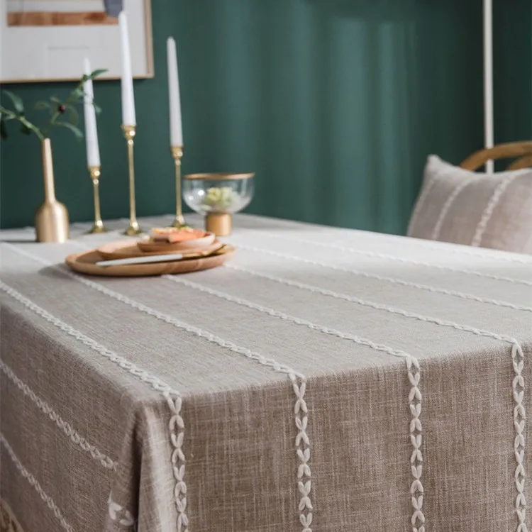 Полосатая скатерть с кисточками Tafel Hoes Nappe непроницаемая Linge De скатерть для обеденного стола декор для кухни Mantel Mesa