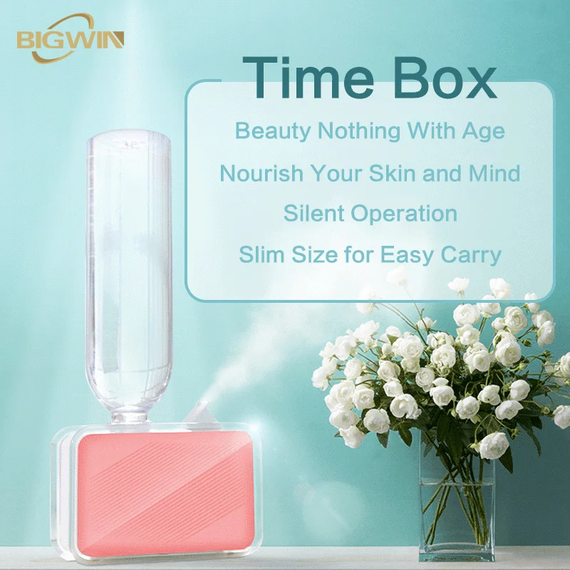 

BIGWIN 500ml Portable Colorful Air Humidifier Ultrasonic and Mini Cool Humidifier Mist Maker Air Purifier for Home Office
