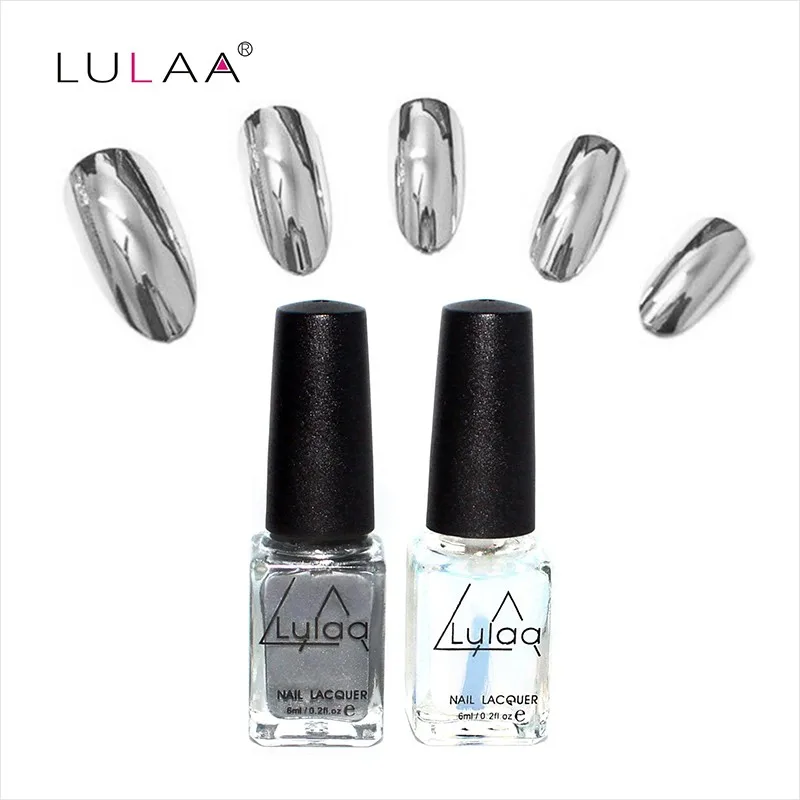 Зеркальный лак для ногтей 2 шт. 6 мл|nail polish|mirror nail polishnail polish metallic |